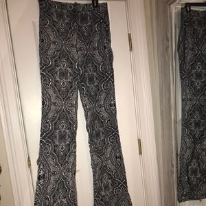 Zara palazzo pants black white paisley sz small